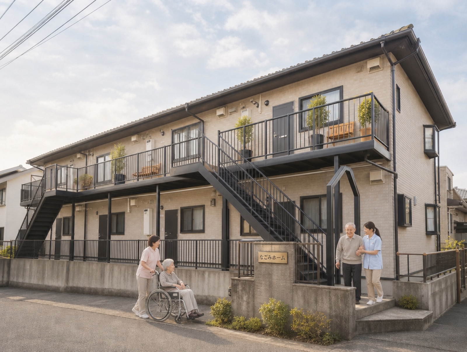 なごみホーム 西都賀の外観(正面玄関)